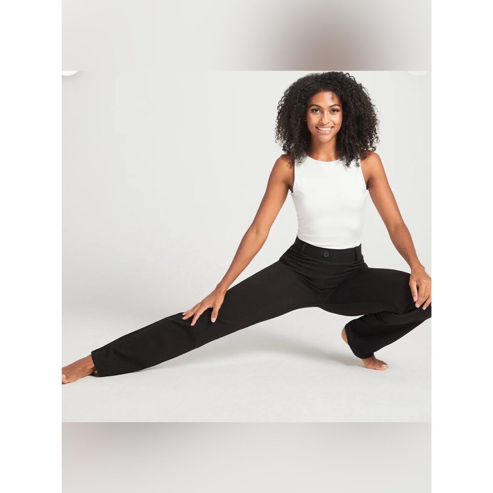 Betabrand NWT Women Small Long Black Two-Pocket Straight Leg Yoga Dress Pants